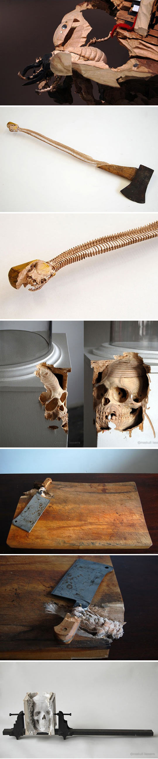 cool-Maskull-Laserre-wood-carving-sculptures-axe