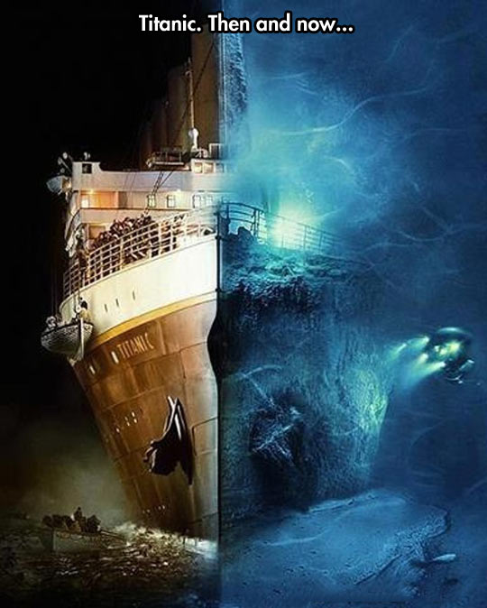 cool-Titanic-ship-ocean-before-after-shot