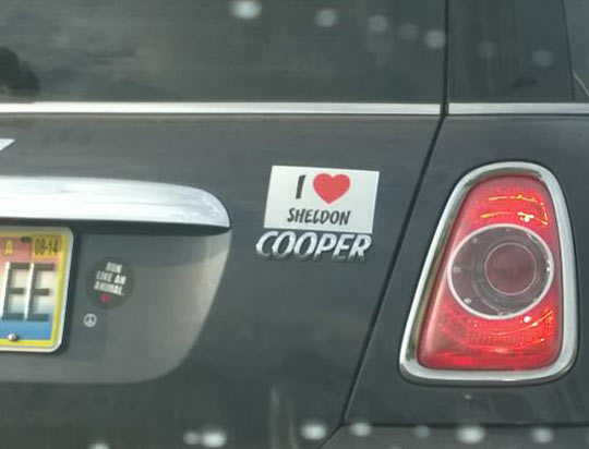 Great use of a bumper sticker…