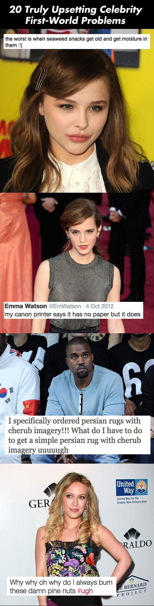 Truly Upsetting Celebrity First-World Problems