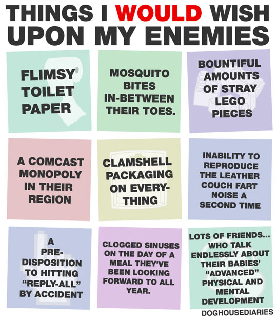 Things I would wish upon my enemies…