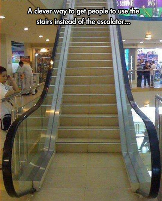 How To Trick People Into Using The Escalator