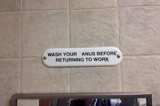 Hygiene is important at work…