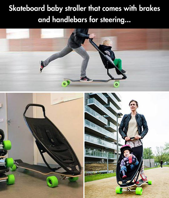 funny-skater-baby-mother-stroller