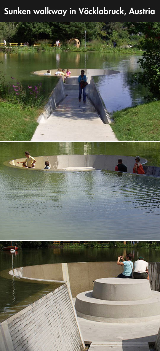 funny-sunken-walkway-seats-lake