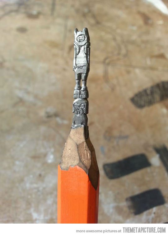Fin And Jake Pencil Carving