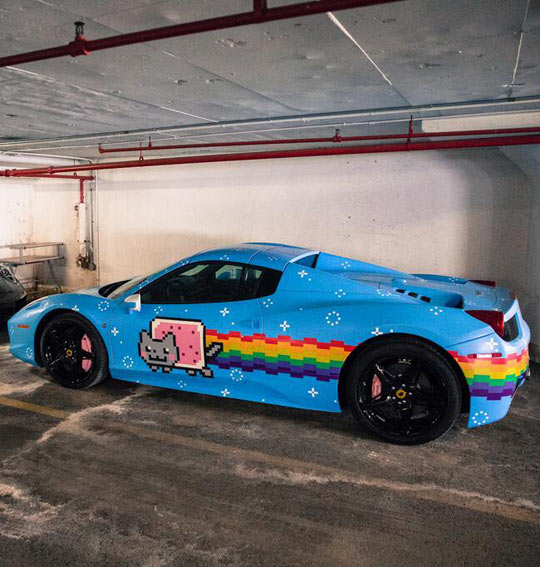 funny-Ferrari-Nyan-Cat-painting