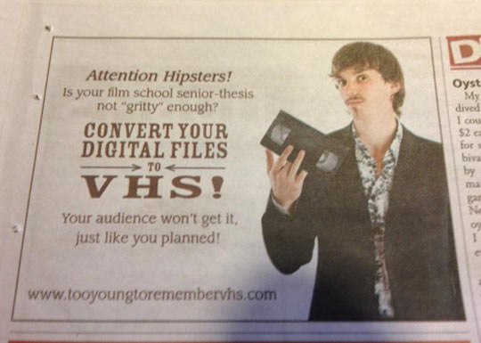 funny-ad-paper-VHS-hipster