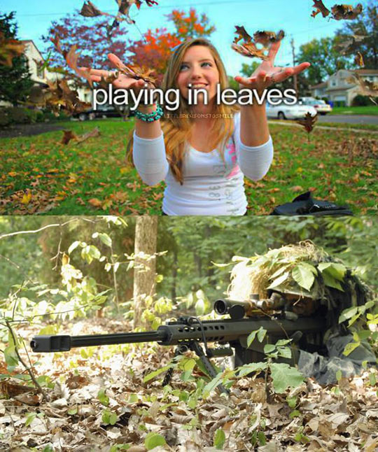 funny-girl-playing-leaves-sniper