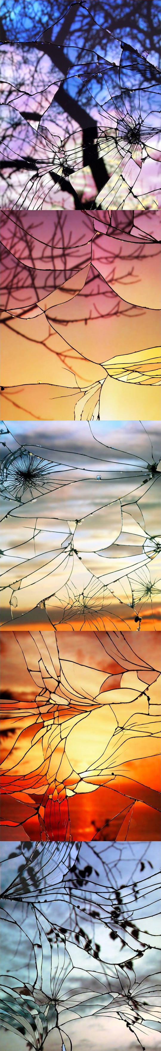 funny-sunset-shattered-mirrors-glass-sky