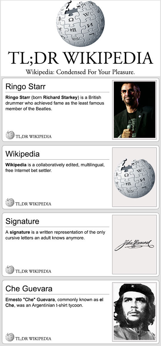 Condensed Wikipedia