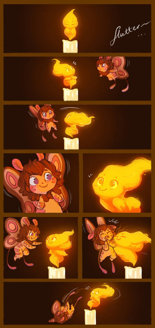 cool-candle-moth-comic-burn