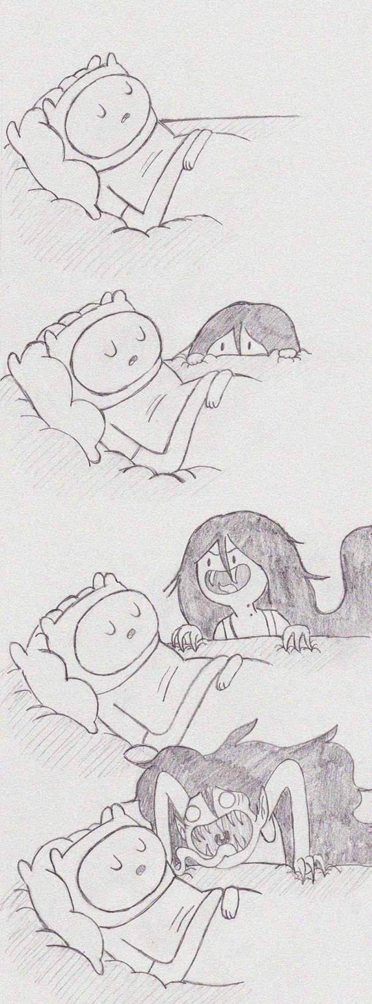 funny-Adventure-Time-sleeping-drawing