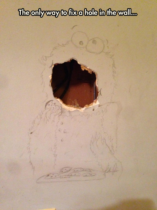 funny-Cookie-Monster-wall-hole-drawing