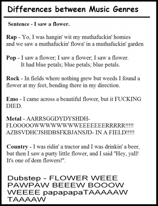 funny-differences-between-music-genres-flower