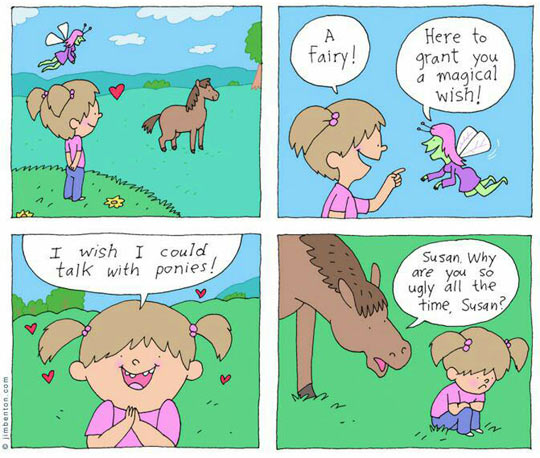 funny-girl-horse-fairy-talk-comic