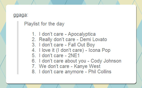 Playlist For The Day