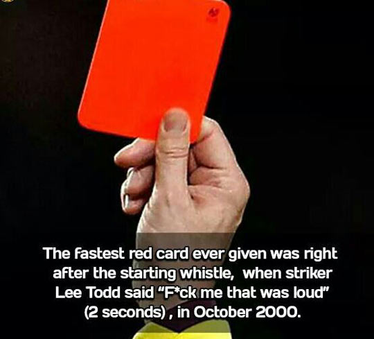 The Fastest Red Card