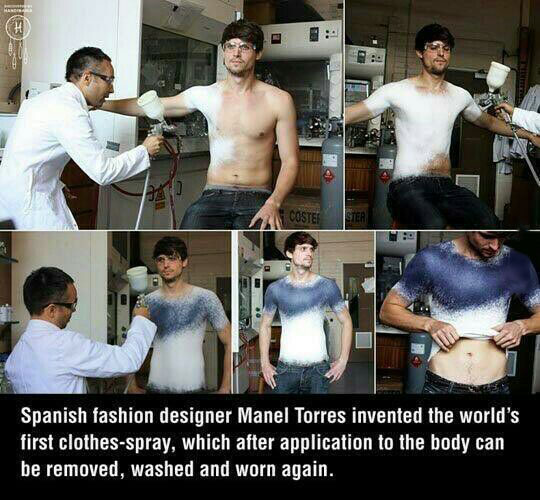 World’s First Clothes-Spray