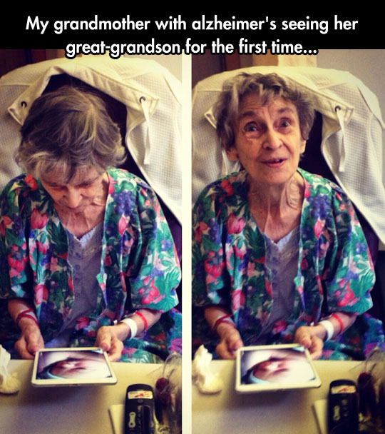 Seeing Her Grandson For The First Time