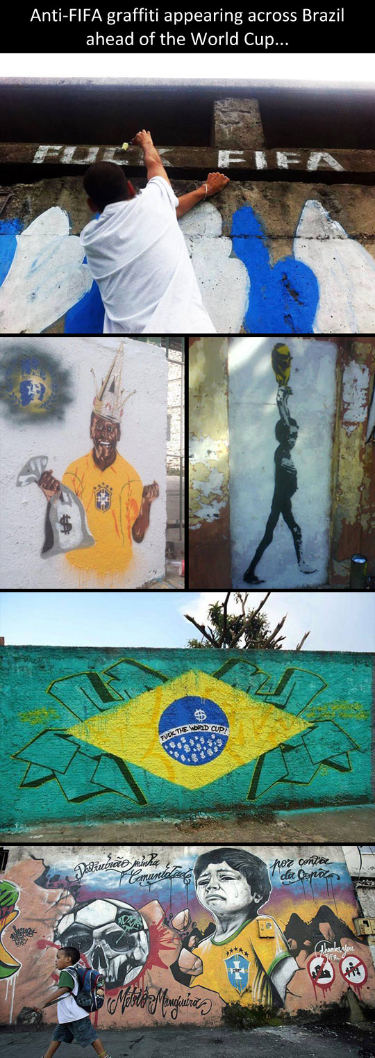 Anti-Fifa Graffiti In Brazil