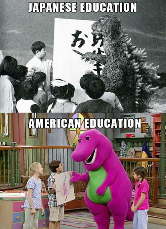 funny-Godzilla-Barney-education-drawing