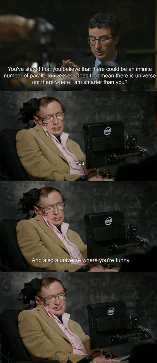 Stephen Hawking and John Oliver