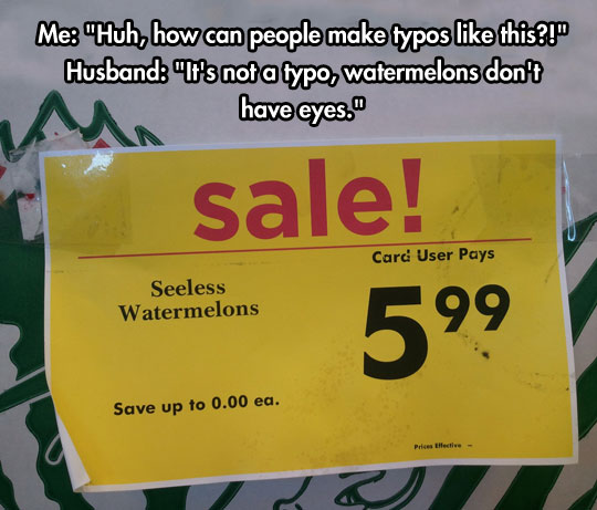 Typos In The Supermarket