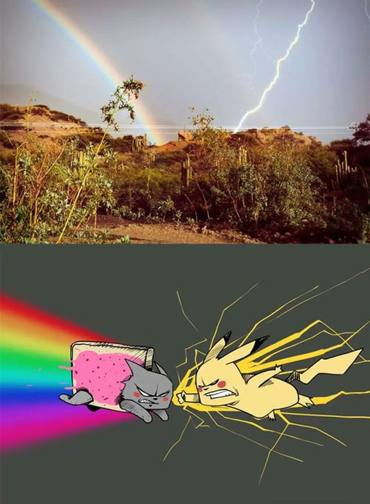 funny-rainbow-thunder-Nyan-cat-Pikachu