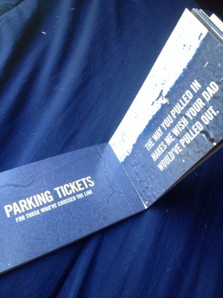 Custom parking ticket