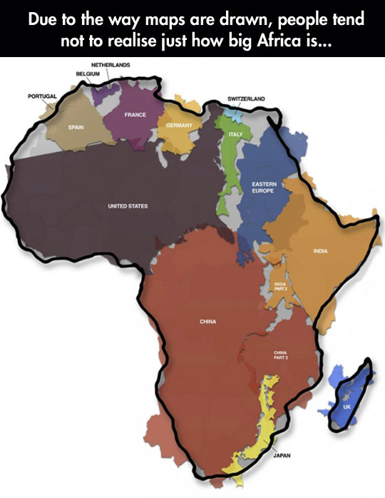 Never Realized How Big Africa Really Is