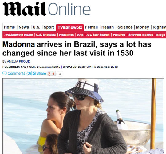 Madonna Visiting Brazil