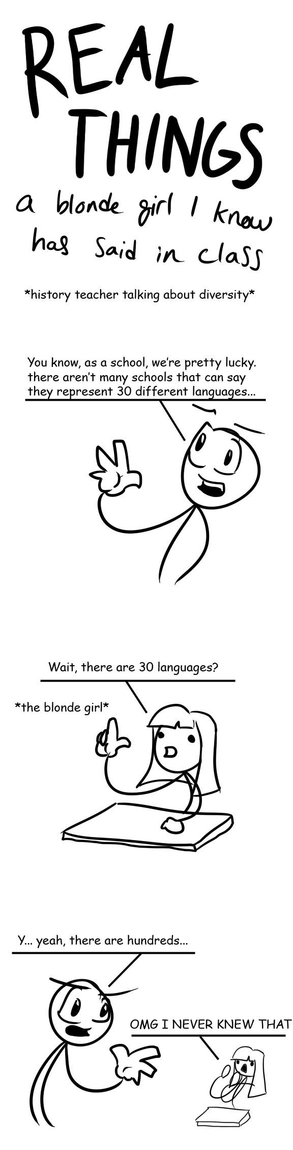 Real Things A Blonde Girl Says