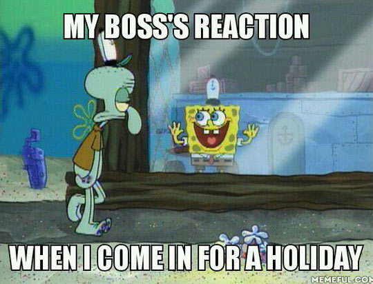 funny-boss-SpongeBob-holiday-work
