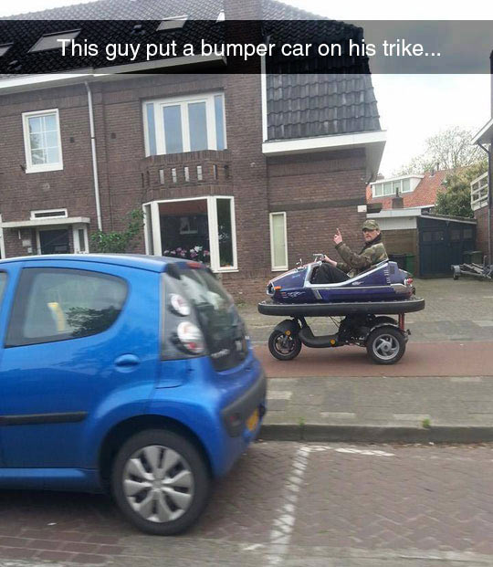A Bumper Car On A Trike