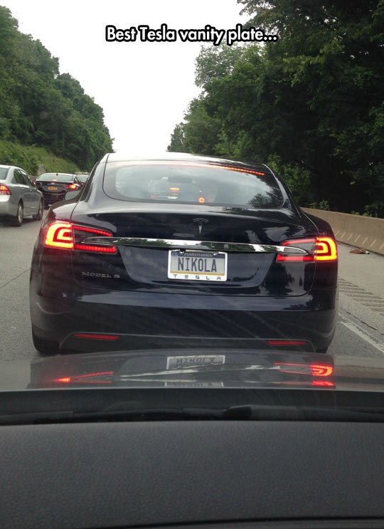 My Favorite Tesla Plate