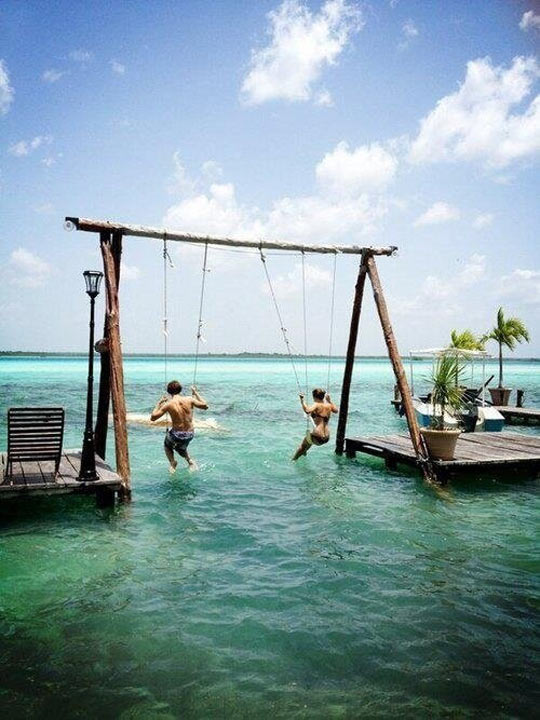 Awesome Swing In The Ocean