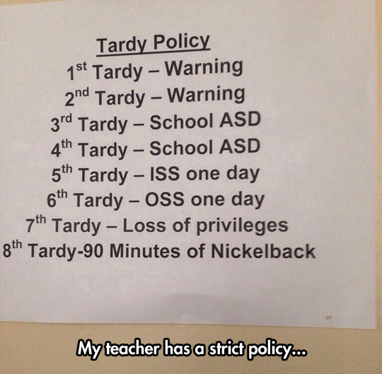 A Very Strict Teacher
