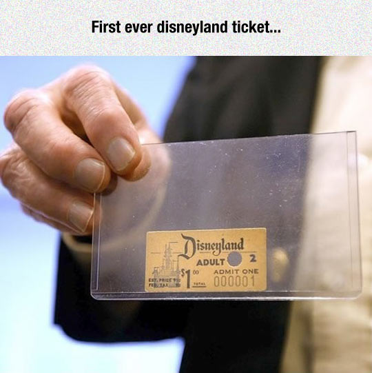 The First Disneyland Admission Ticket