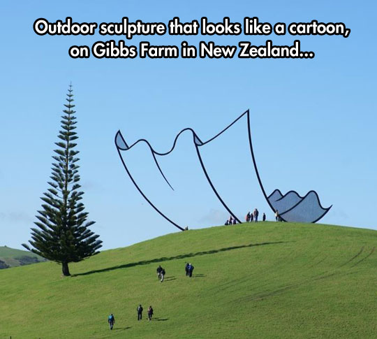 New Zealand Cartoon Kleenex Sculpture