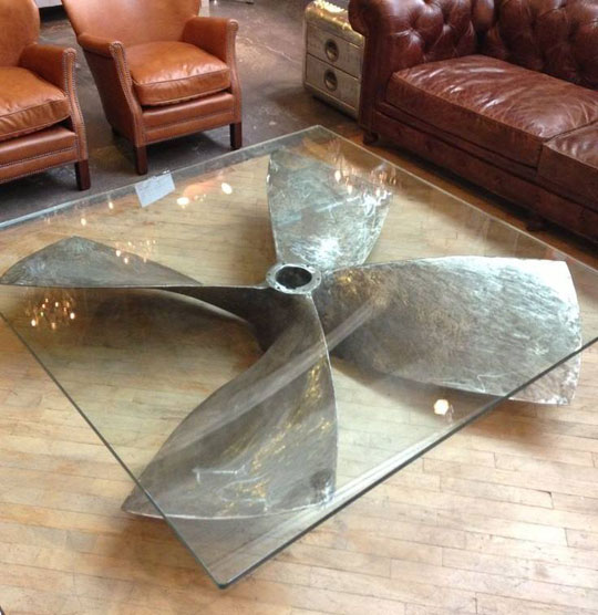 Propeller Glass Table