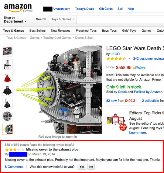 funny-LEGO-Death-Star-Amazon-review