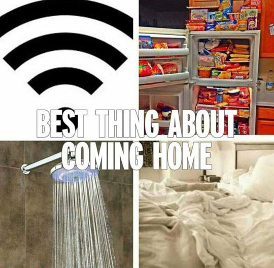 The Satisfying Things About Coming Home