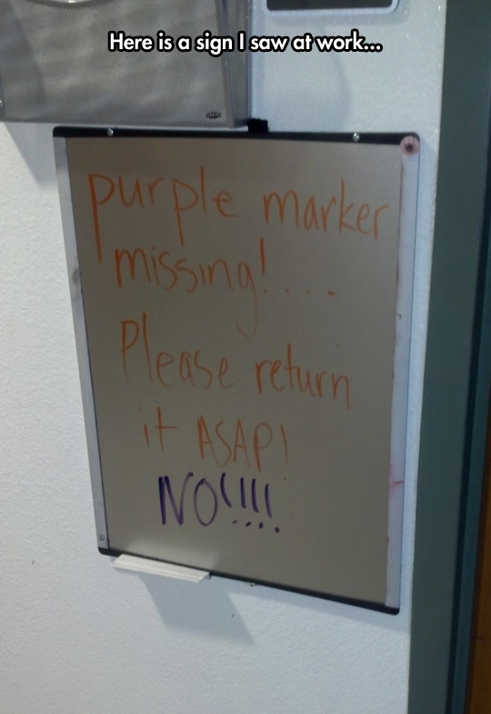 Please Return The Marker
