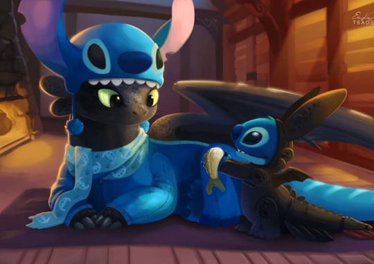If Toothless And Stitch Were Friends