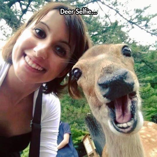 funny-girl-deer-selfie-smiling