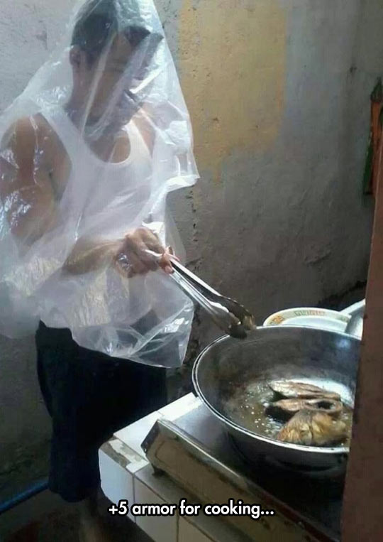 funny-guy-cover-plastic-cooking-kitchen