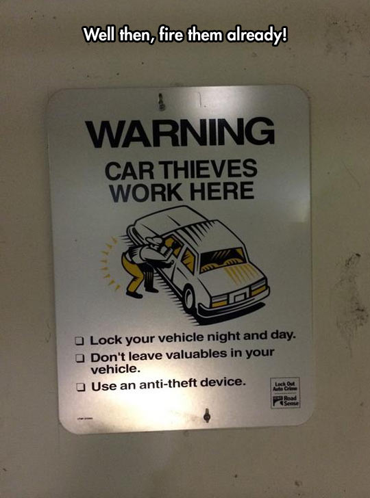 Watch Out For Car Thieves