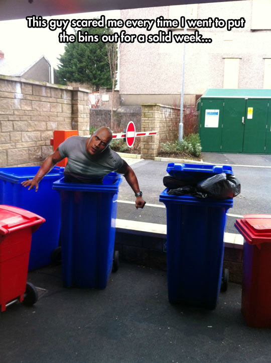 funny-trash-can-Rock-Dwayne-Johnson-cardboard