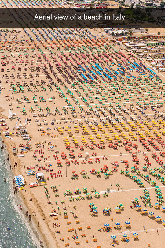 Perfectly Organized Beach